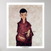 Portret van Herbert Rainer door Schiele Egon Poster (Voorkant)