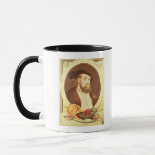 Portret van Hernan Cortes Mok