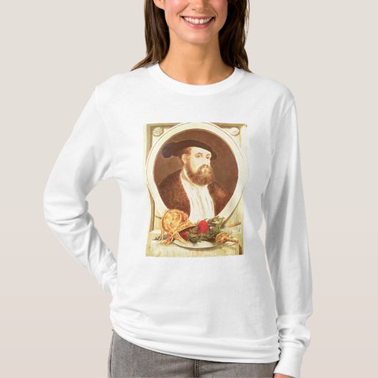 Portret van Hernan Cortes T-shirt (Voorkant)