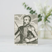 Portret van Hernando de Soto Briefkaart (Staand voorkant)