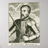 Portret van Hernando de Soto Poster (Voorkant)