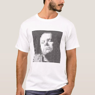 Portret van het artistieke Abstracte mannengezicht T-shirt