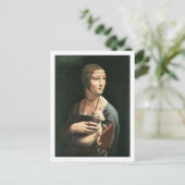 Portret van het briefkaart Cecilia Gallerani (Staand voorkant)