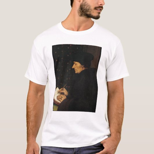 Portret van het Erasmus-programma Desiderius T-shirt (Voorkant)