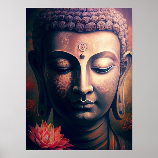 Portret van het Gautam Buddha Art Poster (Voorkant)