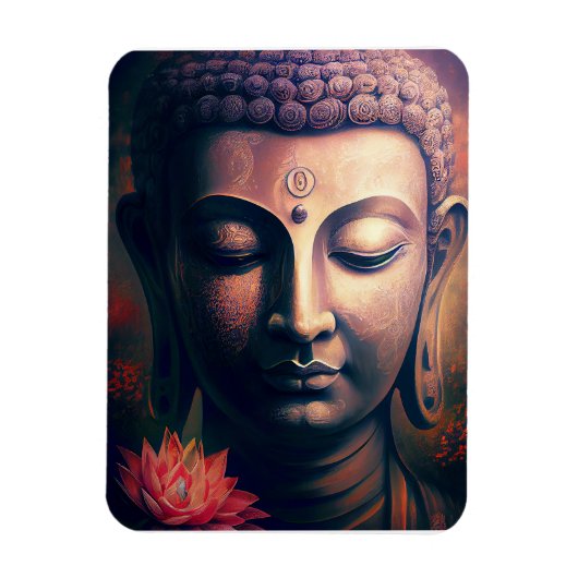Portret van het Gautam Buddha Art Poster Magneet (Verticaal)