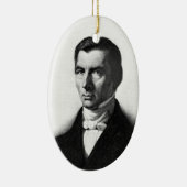 Portret van het Klassieke Liberaal Bastiat Frederi Keramisch Ornament (Rechts)