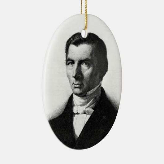 Portret van het Klassieke Liberaal Bastiat Frederi Keramisch Ornament (Rechts)