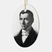 Portret van het Klassieke Liberaal Bastiat Frederi Keramisch Ornament (Links)