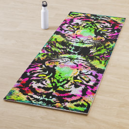 Portret van het kleurrijke tijgerhoofd - Mat van T