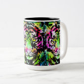 Portret van het kleurrijke tijgerhoofd - Mok van d (Voorkant rechts)