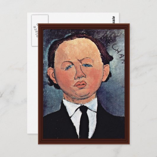 Portret van het mechanisch door Modigliani Amedeo Briefkaart (Voorkant / Achterkant)