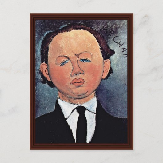 Portret van het mechanisch door Modigliani Amedeo Briefkaart (Voorkant)