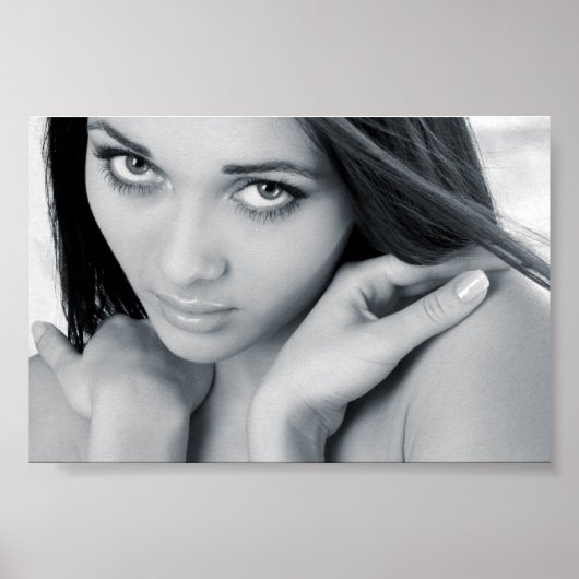 Portret van het mooie meisje poster (Voorkant)
