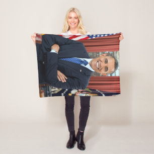 Portret van het Oval Office, Obama Barack, preside Fleece Deken