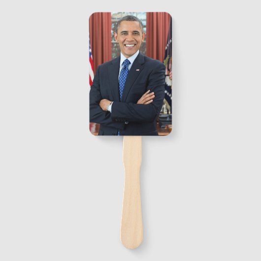 Portret van het Oval Office, Obama Barack, preside Handwaaier (Voorkant)
