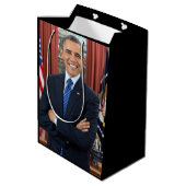 Portret van het Oval Office, Obama Barack, preside Medium Cadeauzakje (Achterkant Gekanteld)