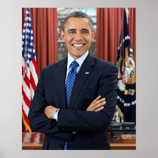 Portret van het Oval Office, Obama Barack, preside Poster (Voorkant)