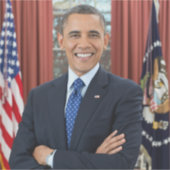 Portret van het Oval Office, Obama Barack, preside Sticker (Voorkant)
