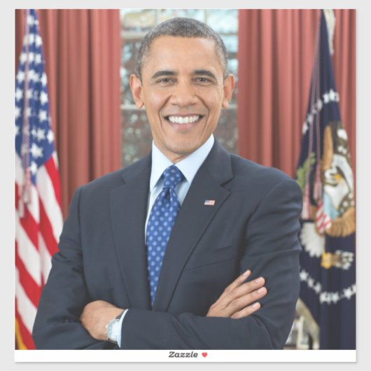 Portret van het Oval Office, Obama Barack, preside Sticker (Vel)