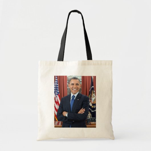 Portret van het Oval Office, Obama Barack, preside Tote Bag (Voorkant)