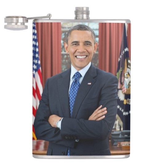 Portret van het Oval Office, Obama Barack US Presi Heupfles (Geopend)
