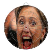Portret van het politieke stuurhuis van Hillary Cl Dartbord (Voorkant)