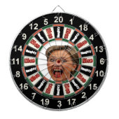 Portret van het politieke stuurhuis van Hillary Cl Dartbord (Voorkant)