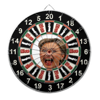 Portret van het politieke stuurhuis van Hillary Cl Dartbord