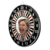 Portret van het politieke stuurhuis van Hillary Cl Dartbord (Voorkant Rechts)