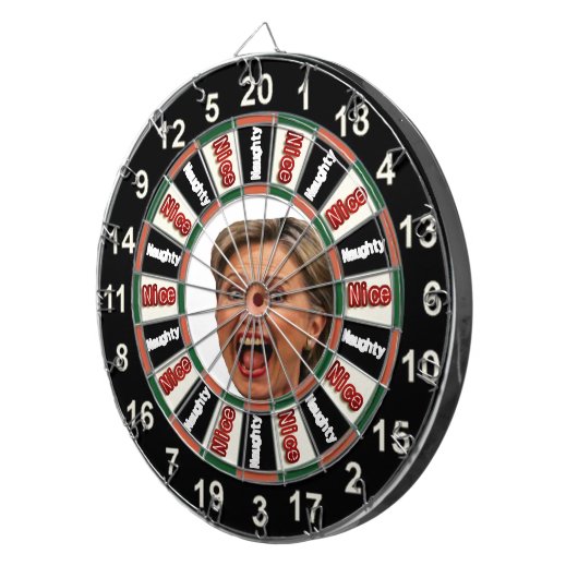 Portret van het politieke stuurhuis van Hillary Cl Dartbord (Voorkant Rechts)