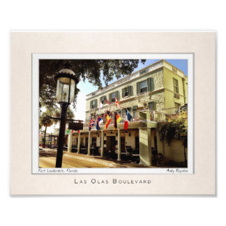 Portret van het Riverside Hotel Foto Afdruk