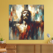 Portret van het uithoudingsvermogen van Jezus Chri Canvas Afdruk (Insitu (Woonkamer))
