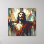Portret van het uithoudingsvermogen van Jezus Chri Canvas Afdruk (Voorkant)