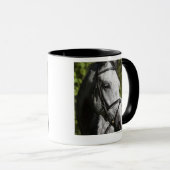portret van het witte paard 2 mok (Voorkant rechts)