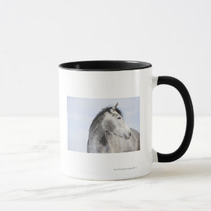 portret van het witte paard 2 mok