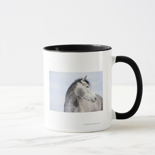 portret van het witte paard 2 mok (Rechts)