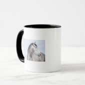 portret van het witte paard 2 mok (Voorkant links)