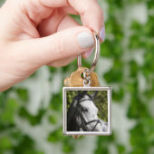 portret van het witte paard 2 sleutelhanger (Hand)