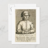 Portret van Hieronymus Bosch (c.1450-1516) bord 3 Briefkaart (Voorkant / Achterkant)