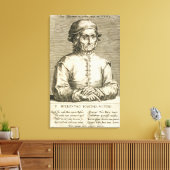 Portret van Hieronymus Bosch (c.1450-1516) bord 3 Canvas Afdruk (Insitu (Woonkamer))
