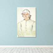 Portret van Hieronymus Bosch Canvas Afdruk (Insitu (Houten vloer))