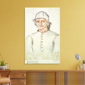 Portret van Hieronymus Bosch Canvas Afdruk (Insitu (Woonkamer))