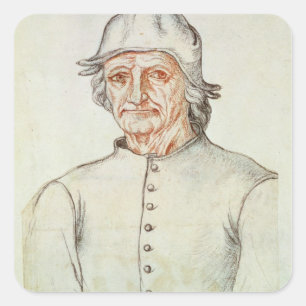 Portret van Hieronymus Bosch Vierkante Sticker