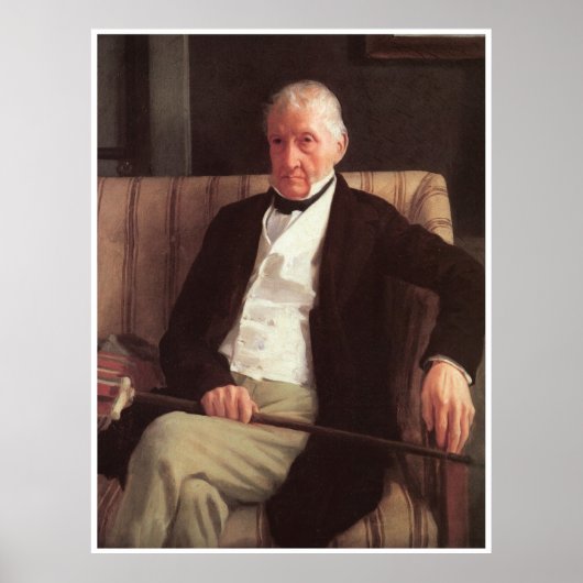 Portret van Hilaire de Gas, 1857 Edgar Degas Poster (Voorkant)