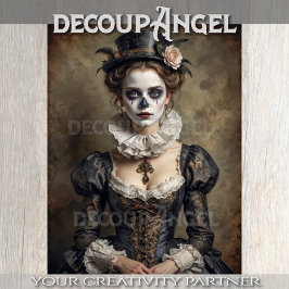 Portret van historische theateractrice #1Decoupage Tissuepapier