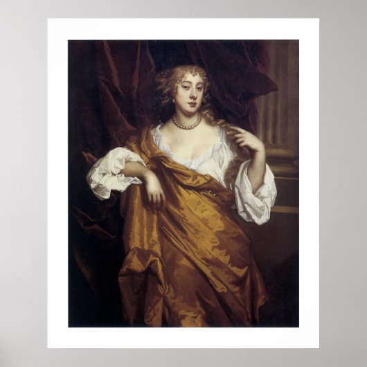 Portret van Hon. Mary Wharton Poster (Voorkant)