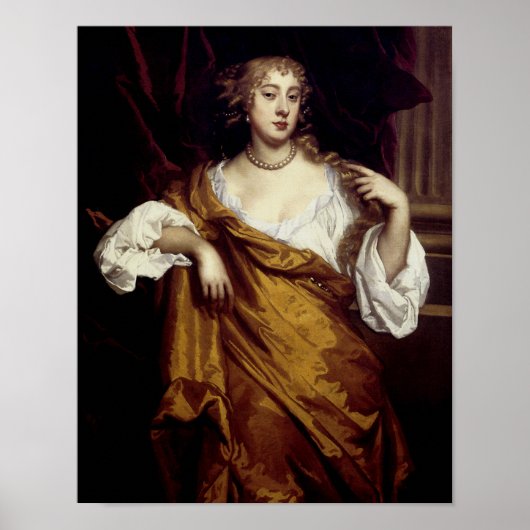 Portret van Hon. Mary Wharton Poster (Voorkant)