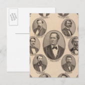 Portret van Hon Thomas A Hendricks Briefkaart (Voorkant / Achterkant)