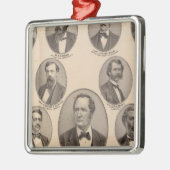 Portret van Hon Thomas A Hendricks Metalen Ornament (Links)